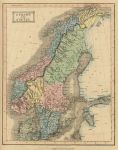 Sweden & Norway map, 1847