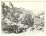Derbyshire, View in Dovedale, 1820 / 1886