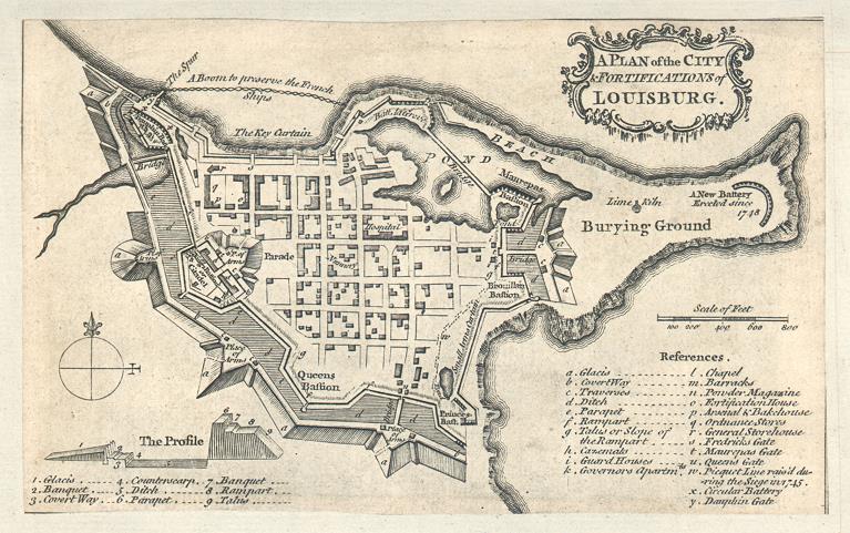 Canada, Louisburg plan, c1760