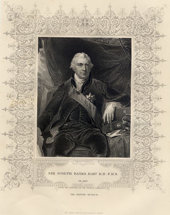 Sir Joseph Banks, 1855