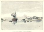 Malta, Steamer entering the Quarantine Harbour, 1891
