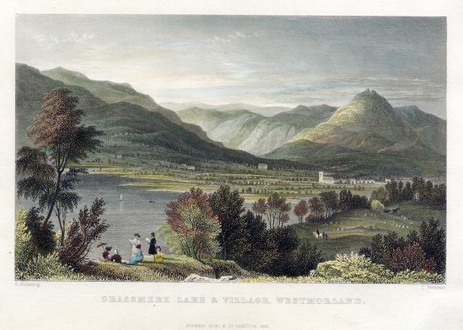 Lake District, Grassmere Lake & Village, 1832