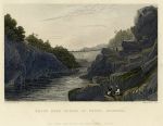 India, Grass Rope Bridge at Teree, - Gurwall, 1860