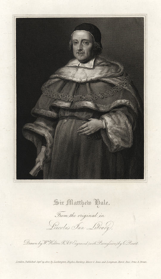 Sir Matthew Hale, Lodge, 1820