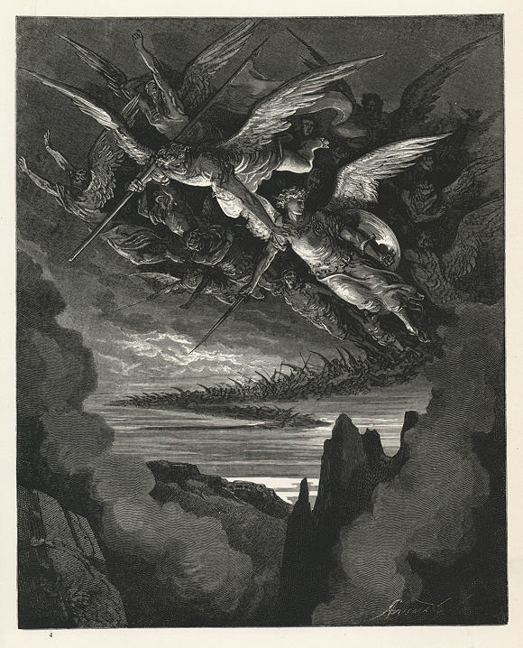 So numberless were those bad Angels ..., Gustave Dore, 1880