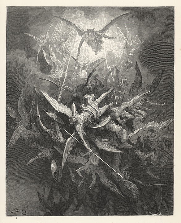 Him the Almighty Power Hurled headlong flaming ..., Gustave Dore, 1880