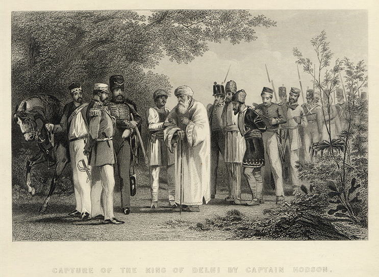 India, Capture of the King of Delhi in the Indian Mutiny, 1860