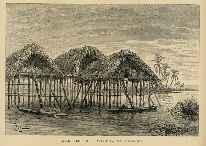 Venezuela, Lake Dwellings of Santa Rosa, near Maracaibo, 1880