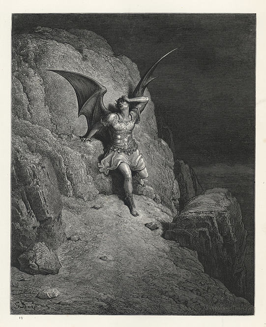 Me miserable! Which way shall I fly ..., Gustave Dore, 1880