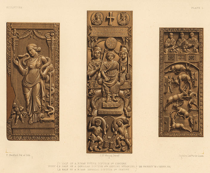 Decorative print, Sculpture, (Roman), 1858