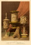 Decorative print, Sculpture, (Ivory cup, powder horn and hanaps), 1858