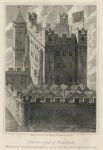 Bristol Castle, demolished under Cromwell in 1654, 1825