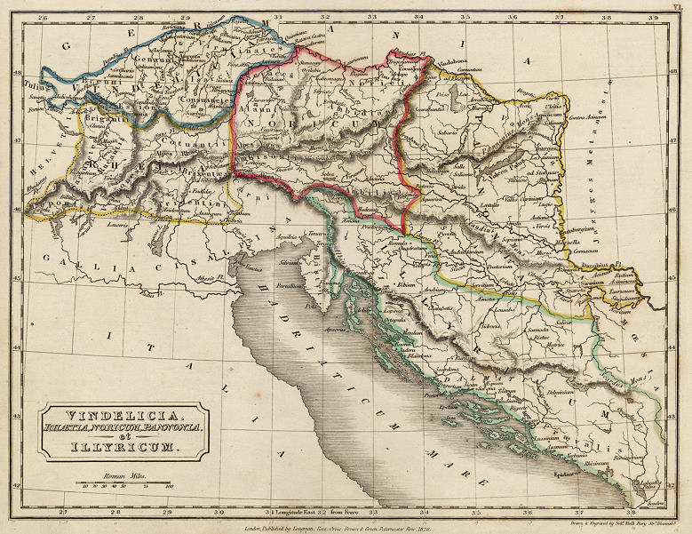 Vindelicia, Illyricum etc., 1827