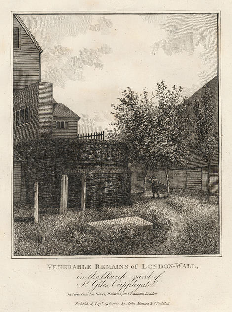 London Wall at St.Giles Cripplegate, 1801