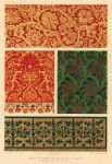 Decorative print, Textile Art, (16th & 17th century Venetian brocade), 1858