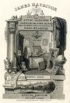 Birmingham, James Harrison Auctioneers and Surveyor, Trade Card, 1836
