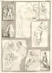 Designs after antique fragments, by Raphael, 16th century, 1823