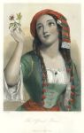 'The Offered Flower', Victorian genre print, 1850