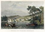 Lake District, Windermere, Bowness from Belle Isle, 1832