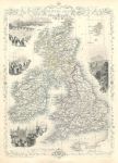 British Isles, Tallis/Rapkin map, 1853