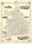 England and Wales, Tallis/Rapkin map, 1853