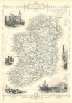 Ireland, Tallis/Rapkin map, 1853
