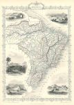 Brazil, Tallis/Rapkin map, 1853