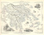Greece, Tallis/Rapkin map, 1853