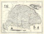Hungary, Tallis/Rapkin map, 1853