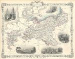 Prussia, Tallis/Rapkin map, 1853