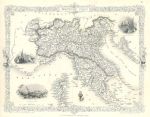 North Italy, Tallis/Rapkin map, 1853