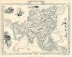 Asia, Tallis/Rapkin map, 1853