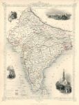 British India, Tallis/Rapkin map, 1853