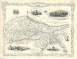 Northern India, Tallis/Rapkin map, 1853