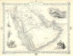Arabia, Tallis/Rapkin map, 1853