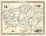 Asia Minor, Tallis/Rapkin map, 1853