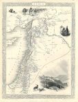 Syria, Tallis/Rapkin map, 1853