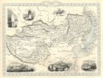 Tibet, Mongolia and Manchuria, Tallis/Rapkin map, 1853