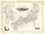 Japan and Korea, Tallis/Rapkin map, 1853