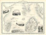 Islands in the Indian Ocean with Mauritius, Tallis/Rapkin map, 1853