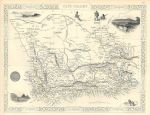 Africa, Cape Colony, Tallis/Rapkin map, 1853