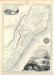 Africa, Natal & Kaffraria, Tallis/Rapkin map, 1853