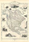 North America, Tallis/Rapkin map, 1853