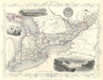 West Canada, Tallis/Rapkin map, 1853