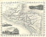 Central America, Tallis/Rapkin map, 1853