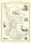 Australia, Western Australia, Swan River, Tallis/Rapkin map, 1853