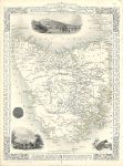 Australia, Tasmania (Van Dieman's Island), Tallis/Rapkin map, 1853
