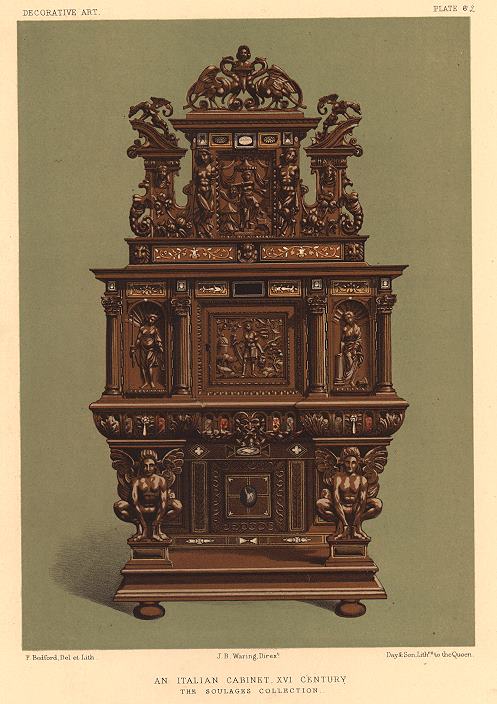 Decorative Art, (16th Italian Cabinet), 1858