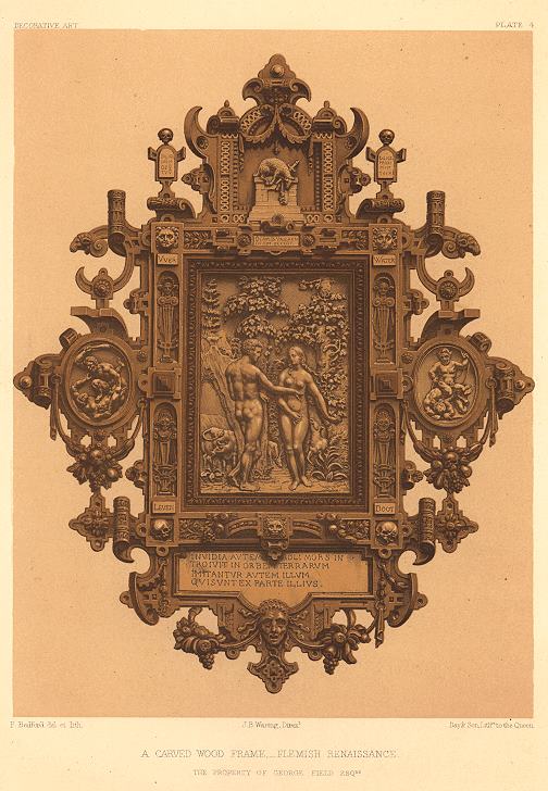 Decorative Art, (Renaissance Carved Wood Frame, Flemish), 1858