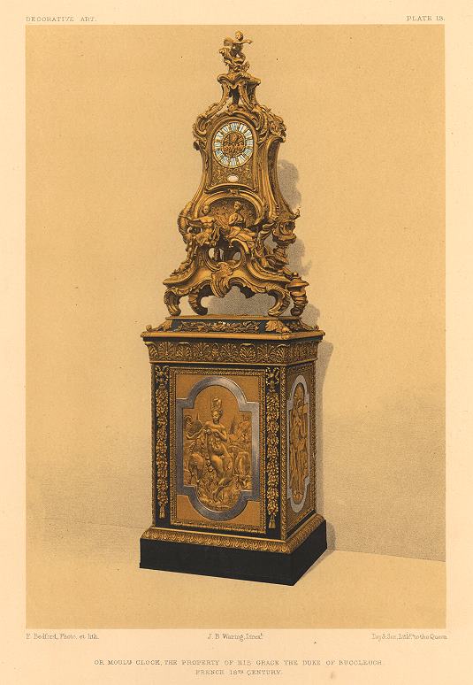 Decorative Art, (French 18th century Ormolu Clock), 1858